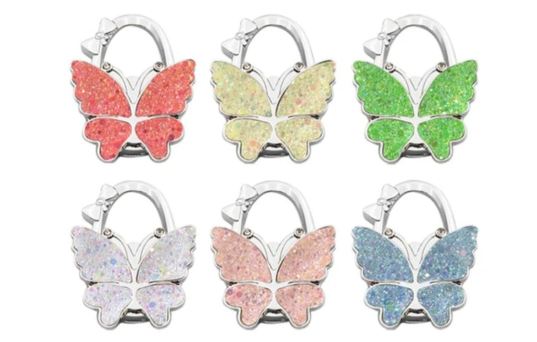 9-Sparkling butterfly-shaped hooks