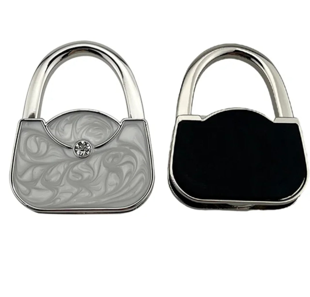 White handbag-shaped hook