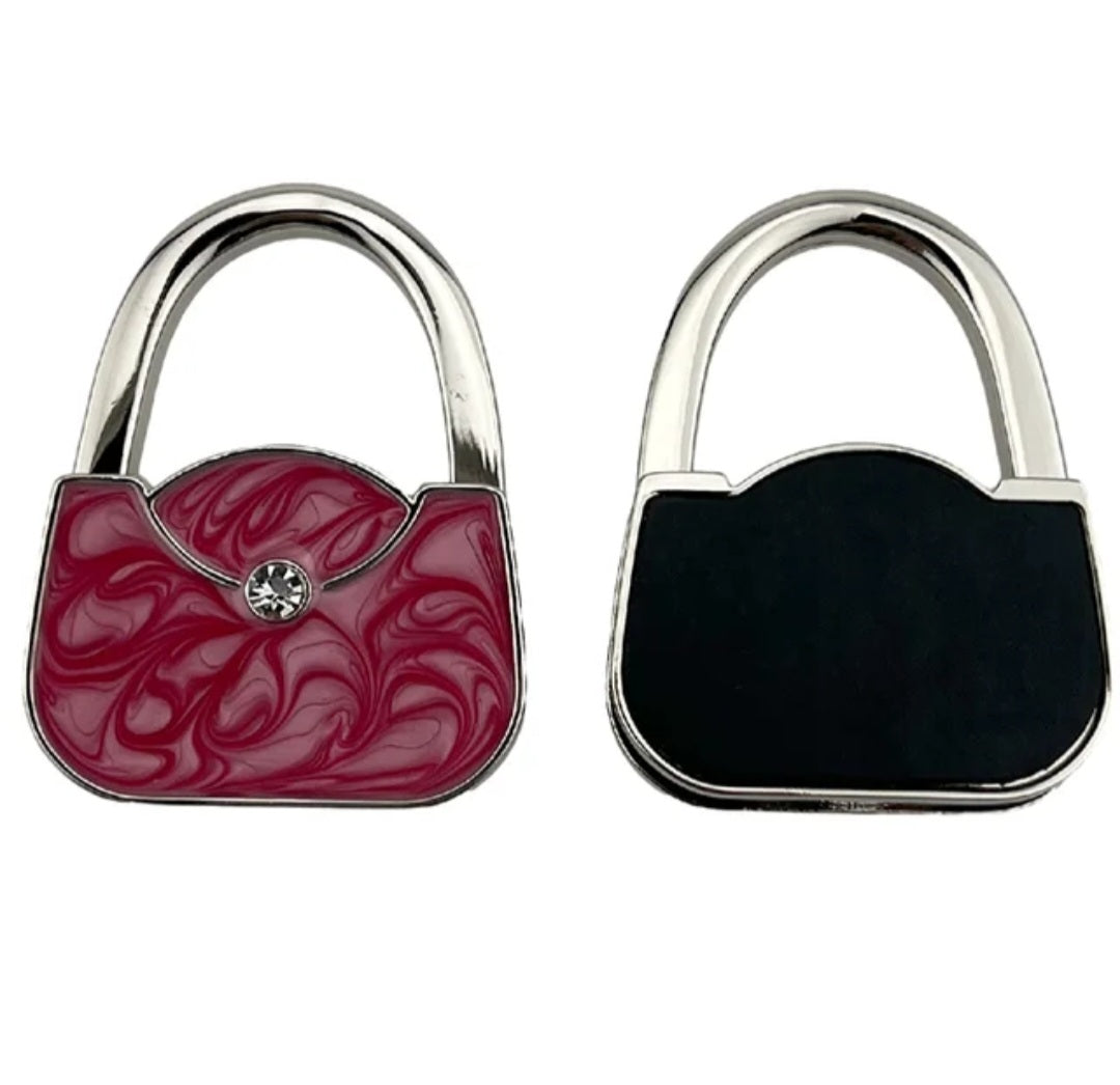Pink handbag-shaped hook