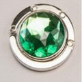 Circular-shaped Green-colored stone bag hook