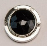 Circular-shaped Black-colored stone bag hook
