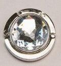 Circular-shaped Clear-colored stone bag hook