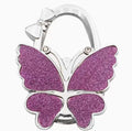 Glittery purplish-pink butterfly-shaped hook
