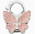 Sparkling light-pink butterfly-shaped hook