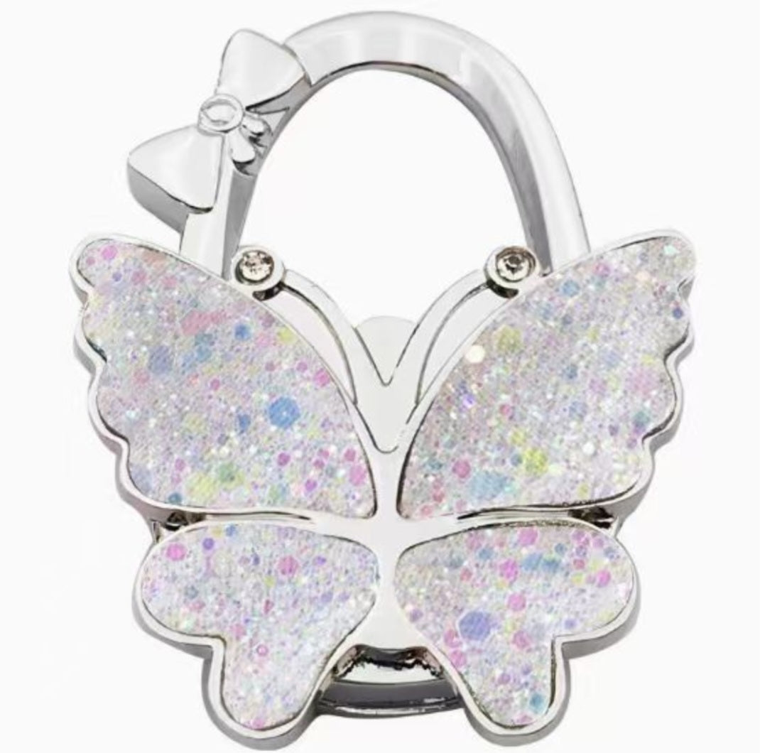Sparkling white butterfly-shaped hook