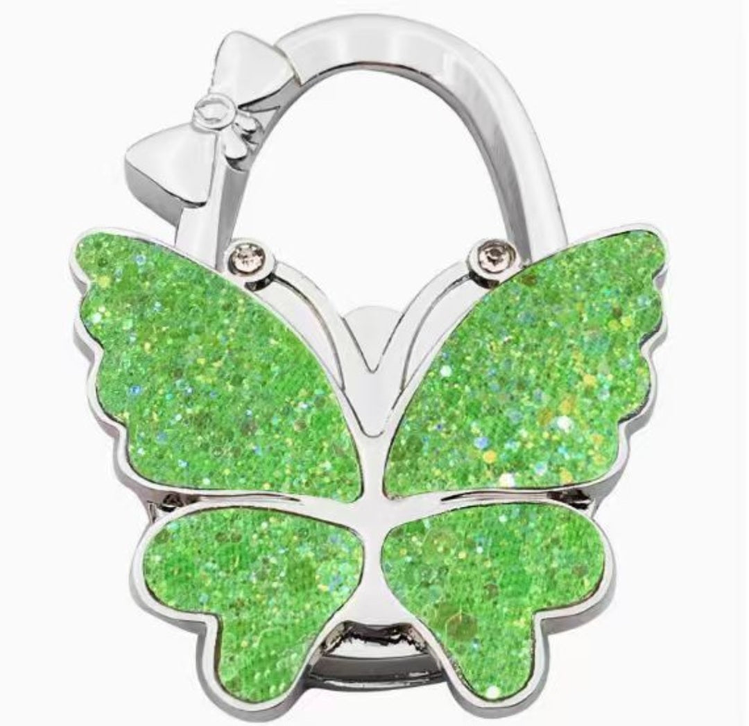 Sparkling green butterfly-shaped hook