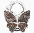 Multi-plotted brown butterfly-shaped hook