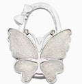 Glittery white-silver butterfly-shaped hook