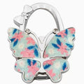 Multicolor blue-pink-white floral butterfly-shaped hook