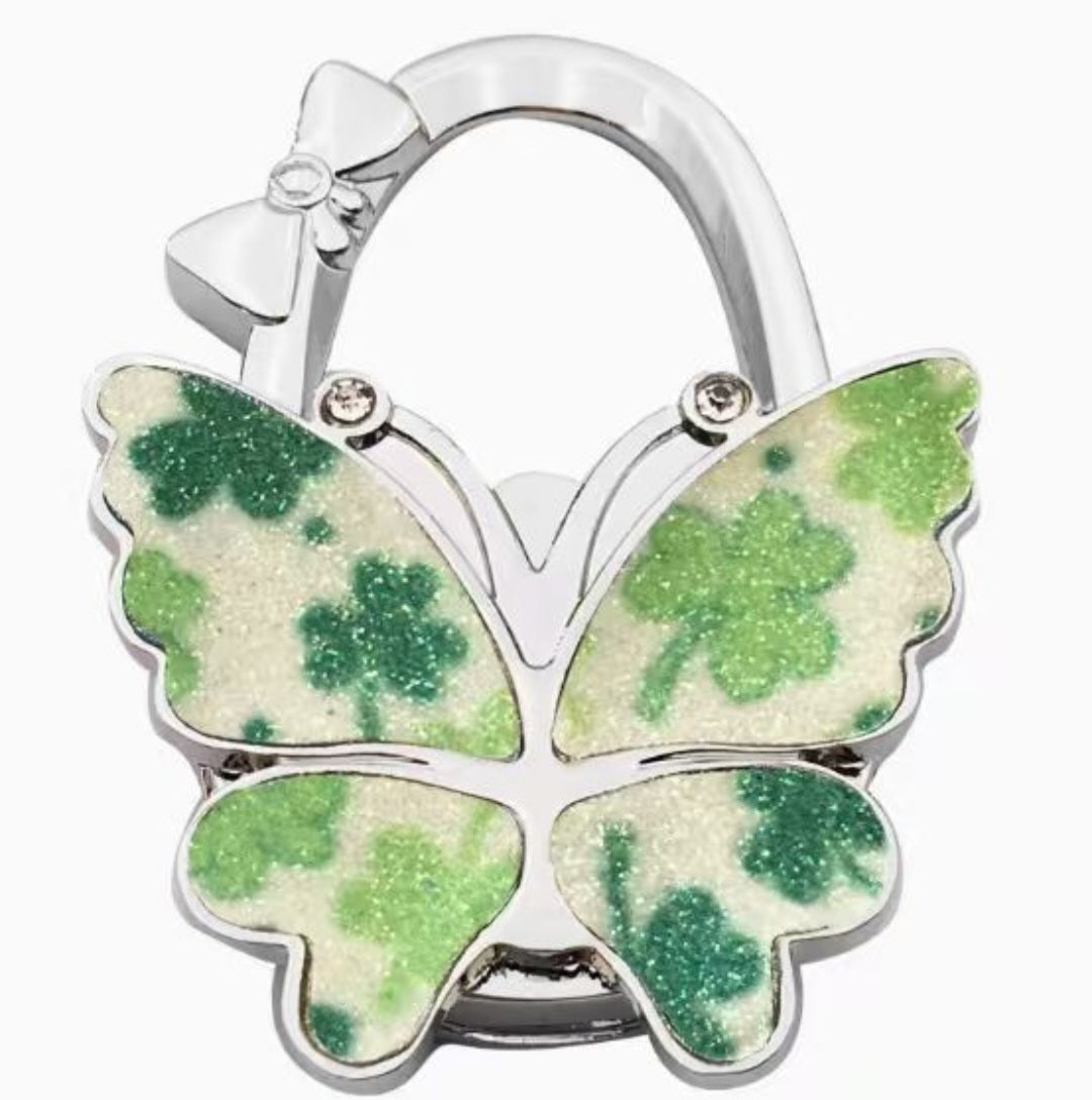 Multicolor light-green dark-green trifolium floral butterfly-shaped hook
