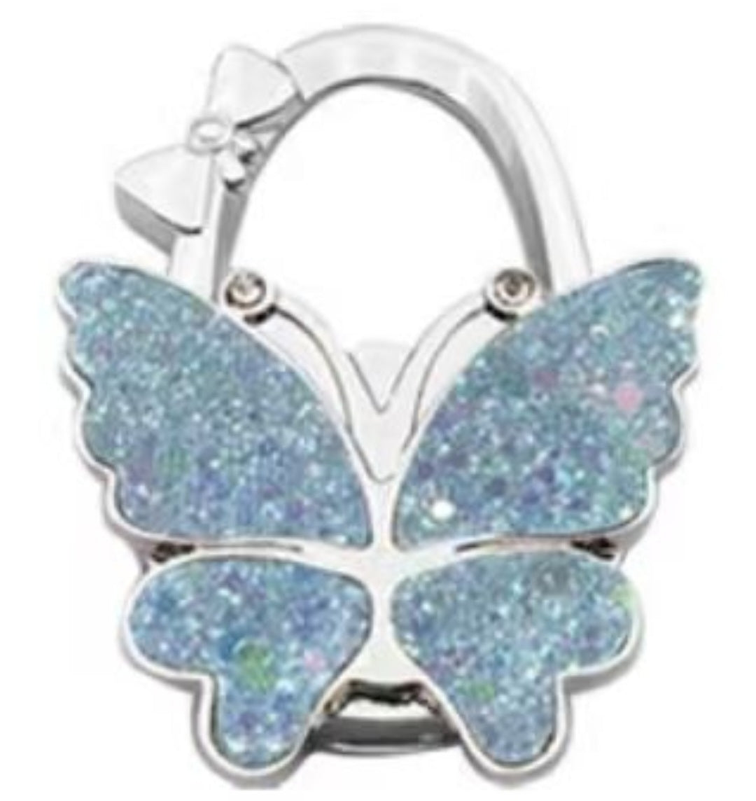 Sparkling blue butterfly-shaped hook