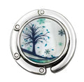 Multicolor circular-shaped Blue-Green tree leaves floral drawing hook