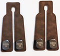 2 PCS Brown Car Headrest Hook 2-in-1 Zink Alloy Hook Head