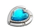 Dark-Blue colored-stone heart-shaped purse hook