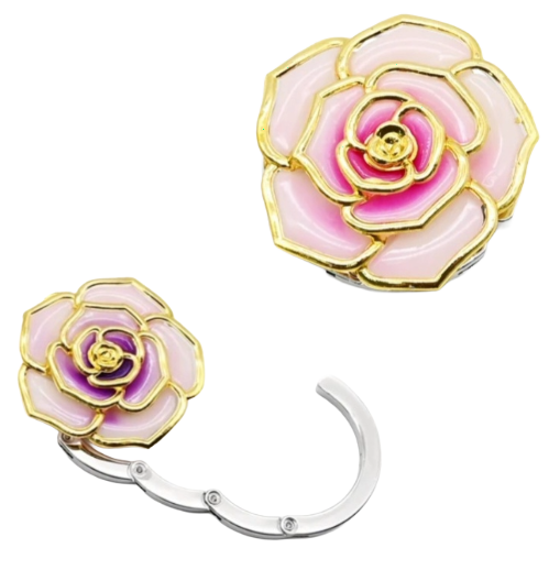 Rose-shaped Pink-colored hook