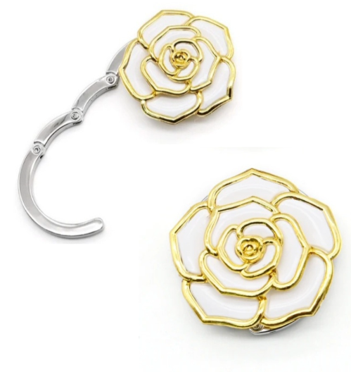 Rose-shaped White-colored hook